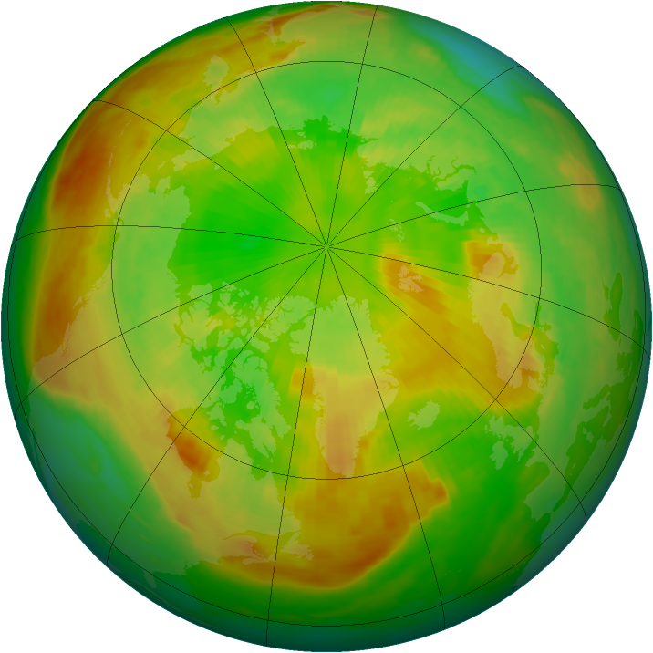 Arctic ozone map for 12 June 1981